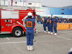 写真：消防団操法