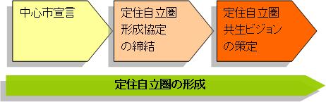 フロー図：定住自立圏の形成