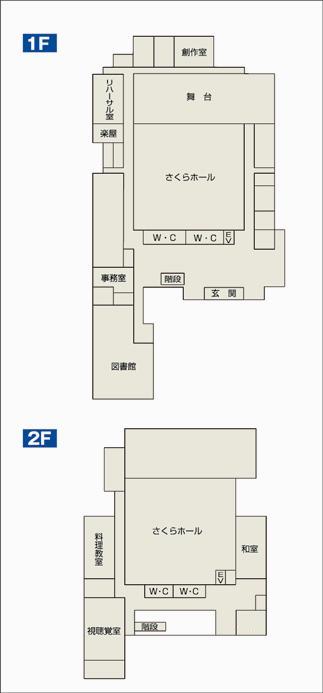 北勢市民会館 平面図