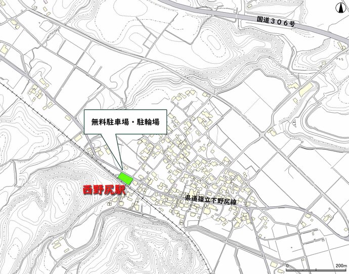 地図：西野尻駅