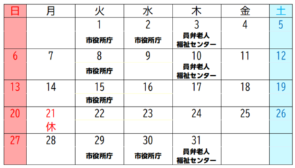 7月の開催日と場所