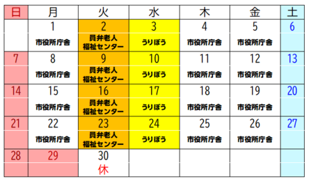 4月の開催日と場所