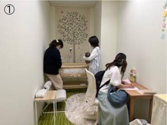 赤ちゃんをお預かりするお部屋の様子です。清潔感のある静かなお部屋でお預かりします。