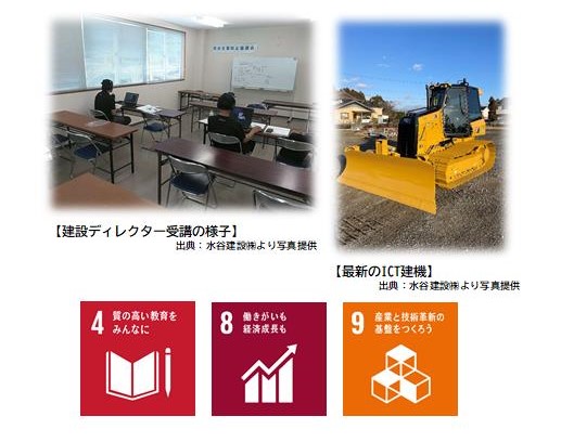 建設ディレクター受講の様子、最新のICT建機