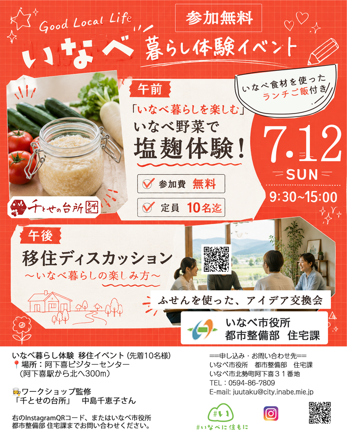 いなべ暮らし体験・移住ディスカッション イベント開催